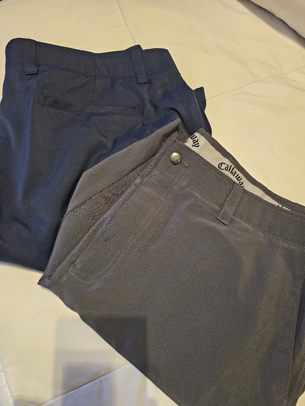 Lot Of Two Callaway Men's Chino Pants in Navy and Charcoal Golf